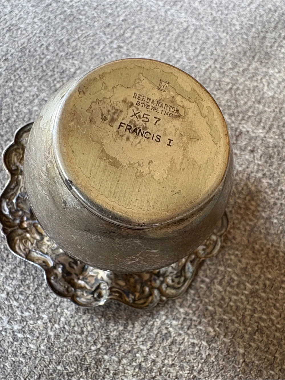 REED & BARTON Sterling Silver Francis 1 Lighter and Ornate Holder Vintage 82 g